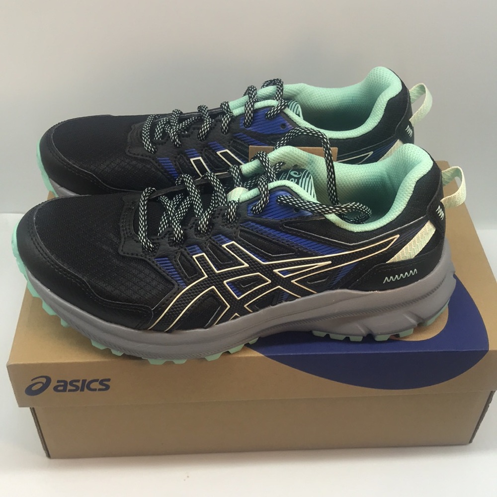 ASICS WOMENŚ TRAIL SCOUT 2 RUNNING SHOES SIZE 7.5 BLACK/BIRCH - Picture 3 of 14